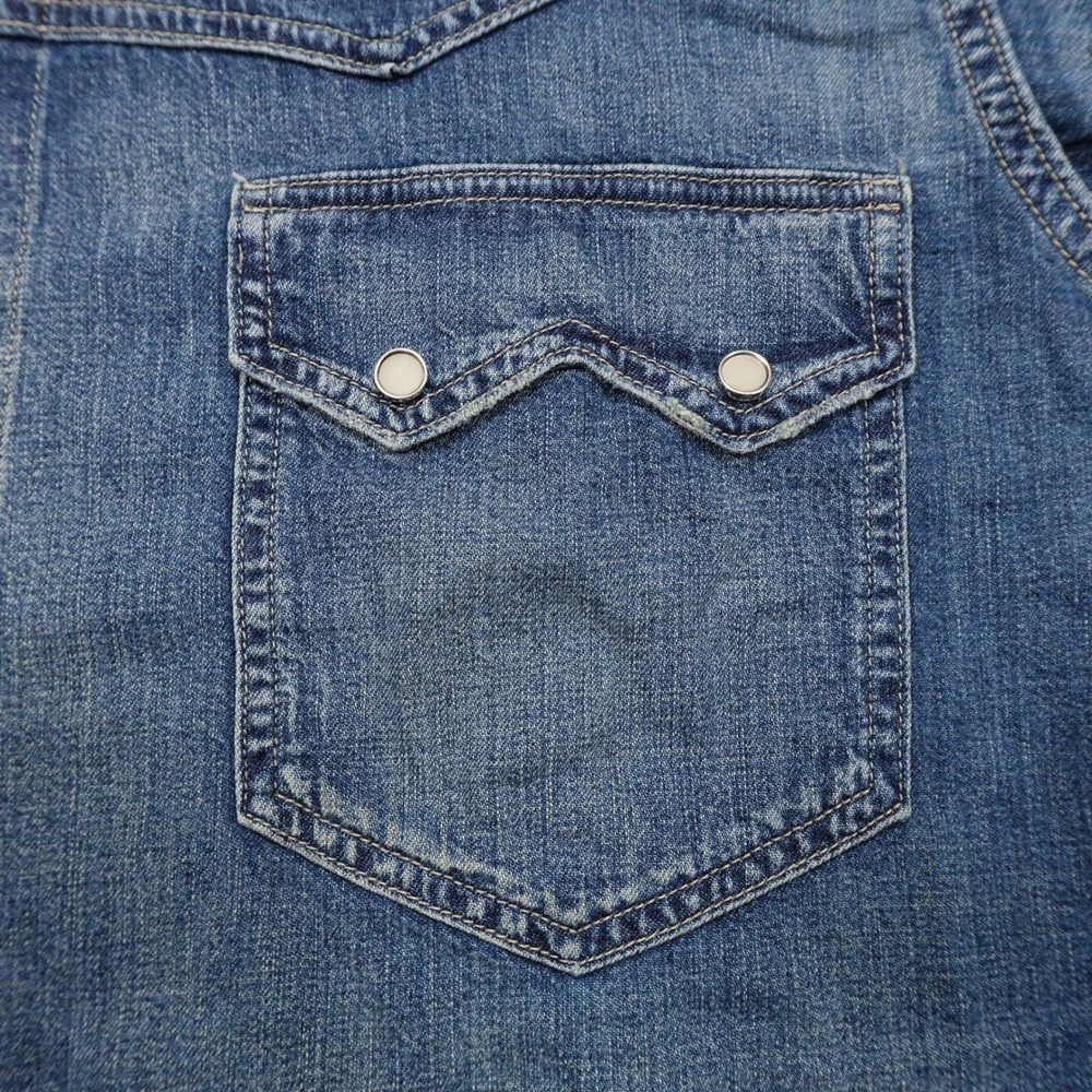 NWT RRL DOUBLE RL Mens XXL Indigo Dye Denim Western Sawtooth Trucker Jean Jacket - Picture 5 of 10